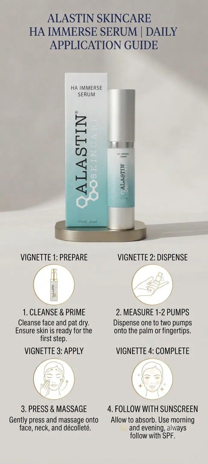 ALASTIN Skincare HA Immerse Hyaluronic Acid Serum for Deep Hydration, 1 oz